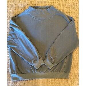 Anrabess Womens Sweatshirt Size XL Sage Green Super Soft Oversized 4 Layering